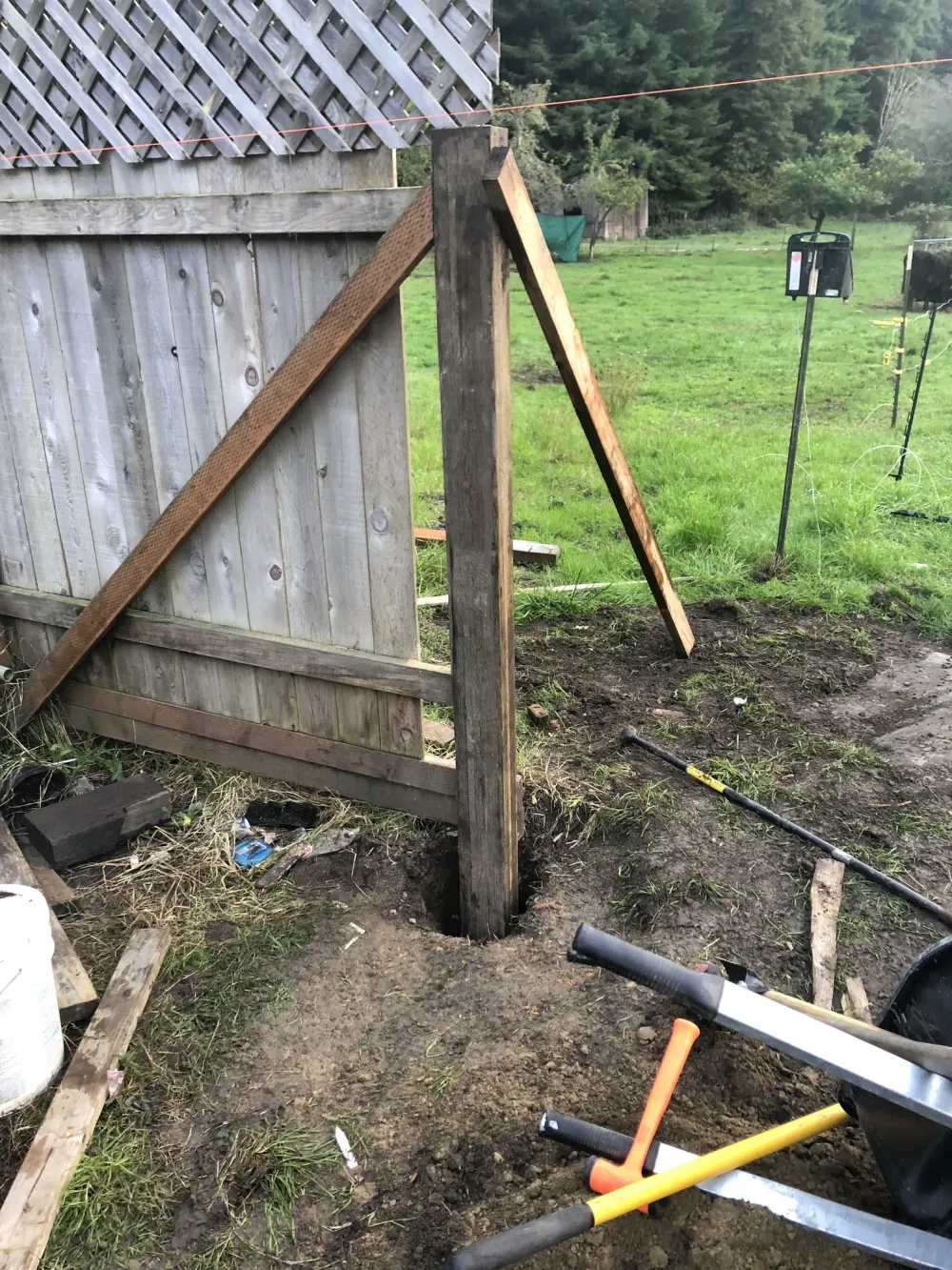 Gate post repair image